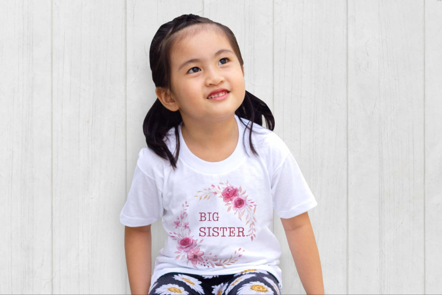 Big Sister Pink Floral Shirt