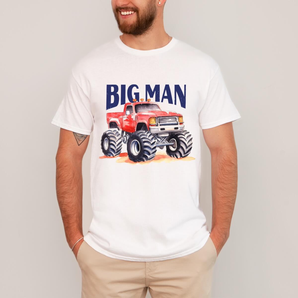 Big Man and Little Man Trucks shirt for Dad and son