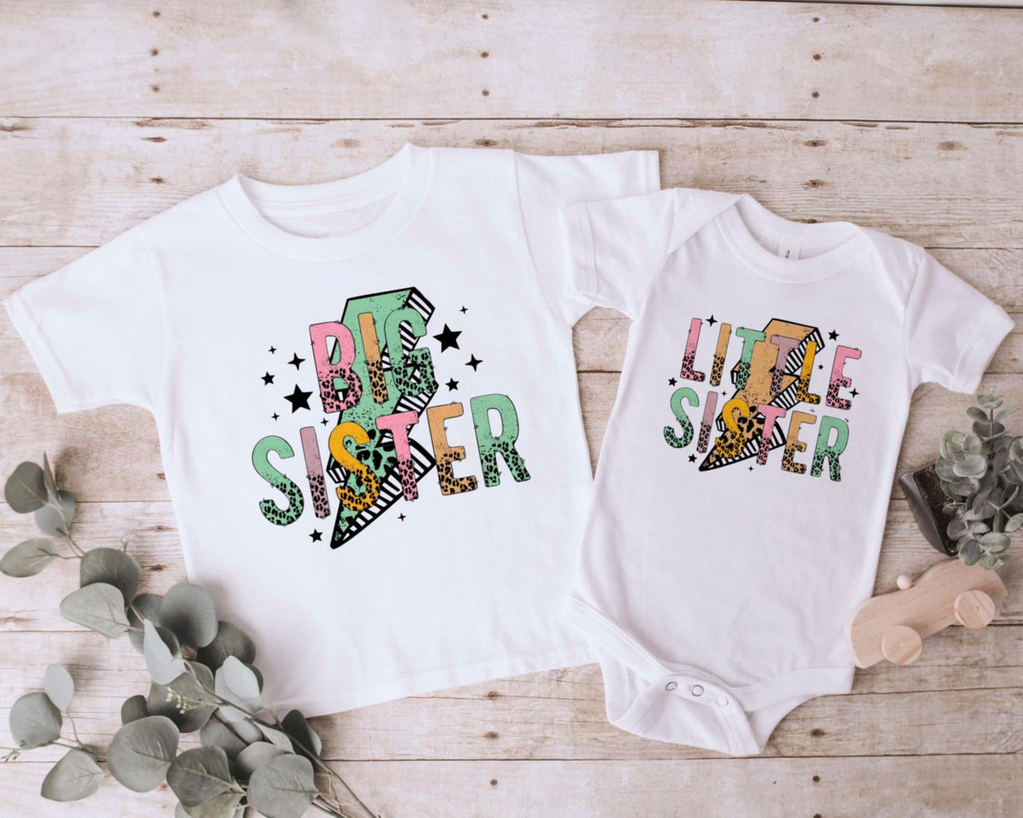 Big Sister and Little Sister Rockstar Shirt and Bodysuit