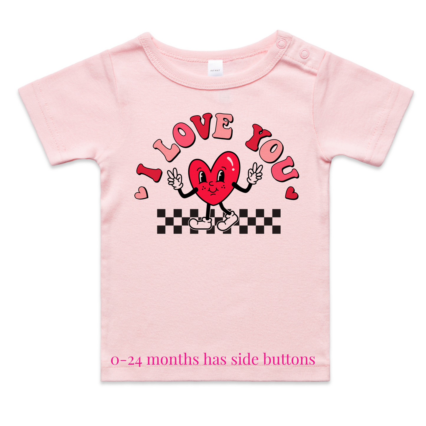 I love you Valentines day kids t shirt