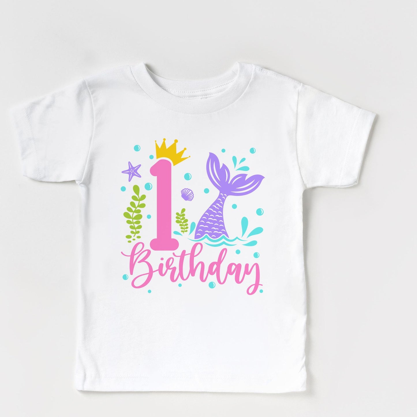 Toddler’s First Birthday Mermaid T-shirt is