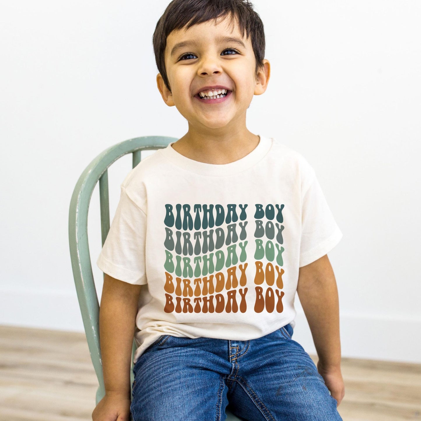 Birthday Boy Retro Wave T-shirt