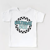 Round Chekered Birthday Boy T-shirt