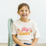 Big Sister T-shirt retro flowers