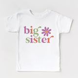 Flower Accented Big Sister T-Shirt