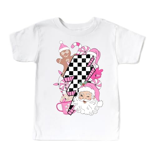 Santa and Crew in Pink Hat T-Shirt