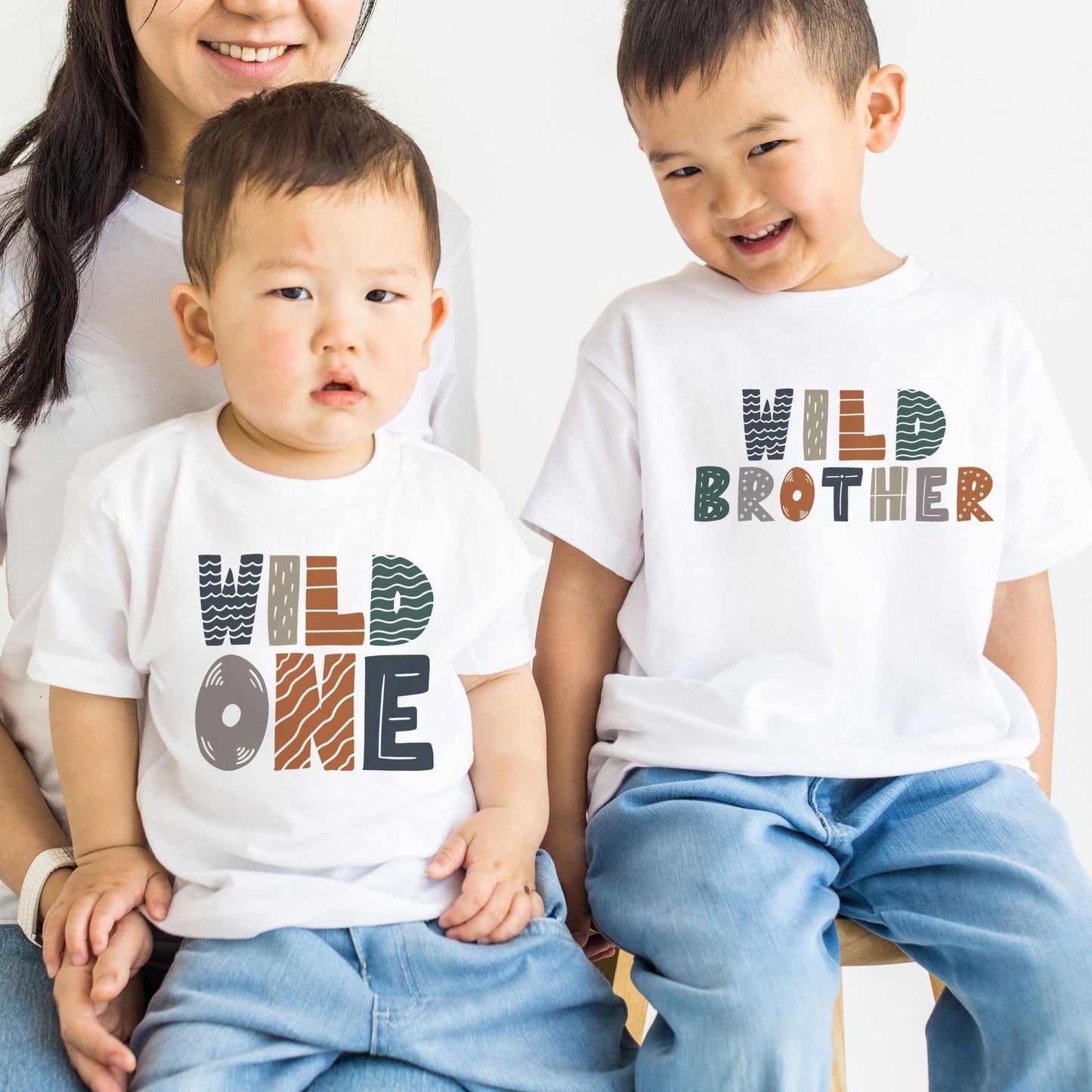 Wild One birthday matching T-shirts