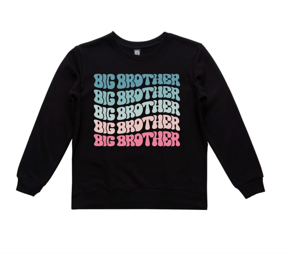 Big Brother Multicolor Print Kids Sweatshirt