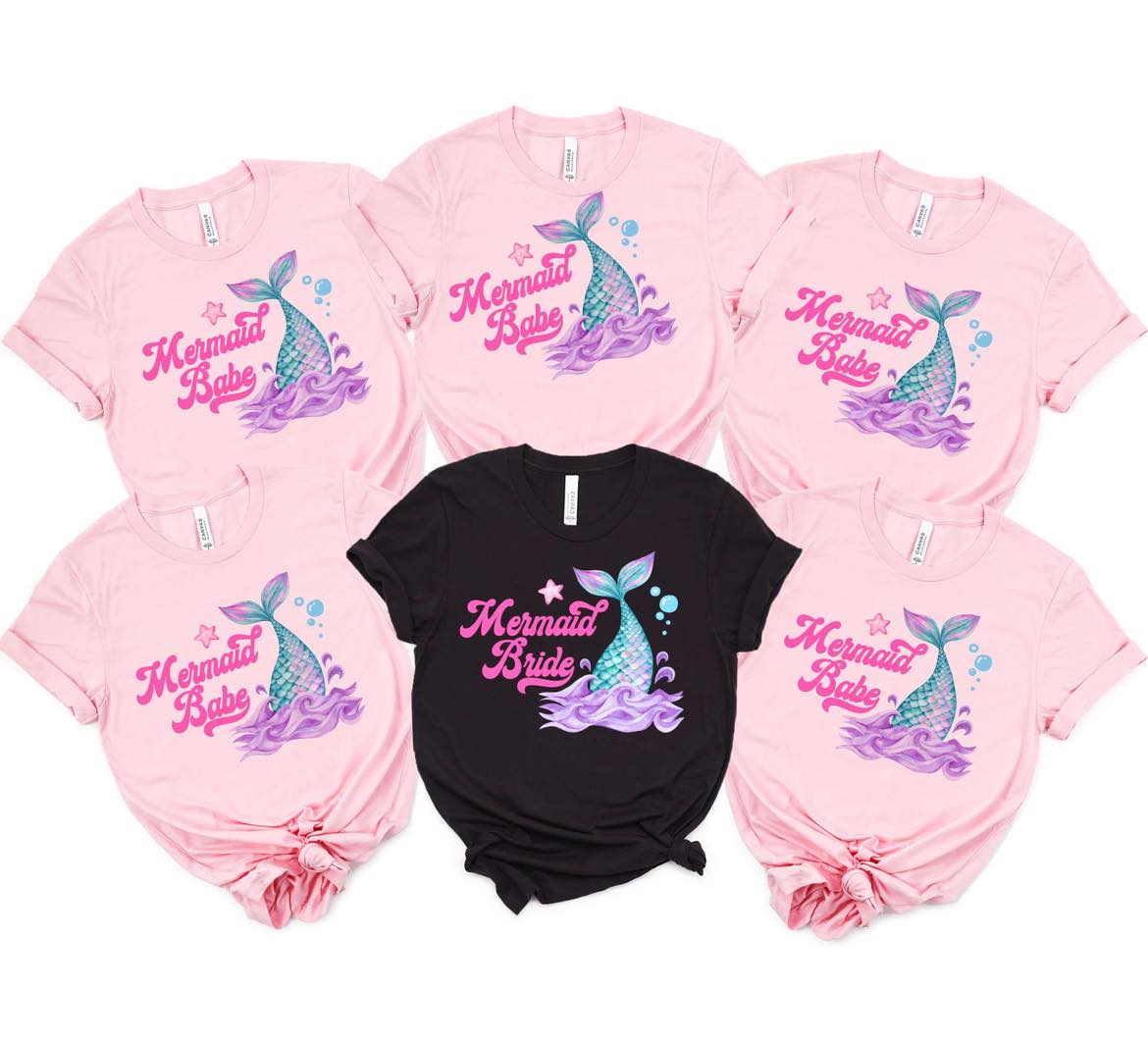 Mermaid Babe & Mermaid Bride T shirts