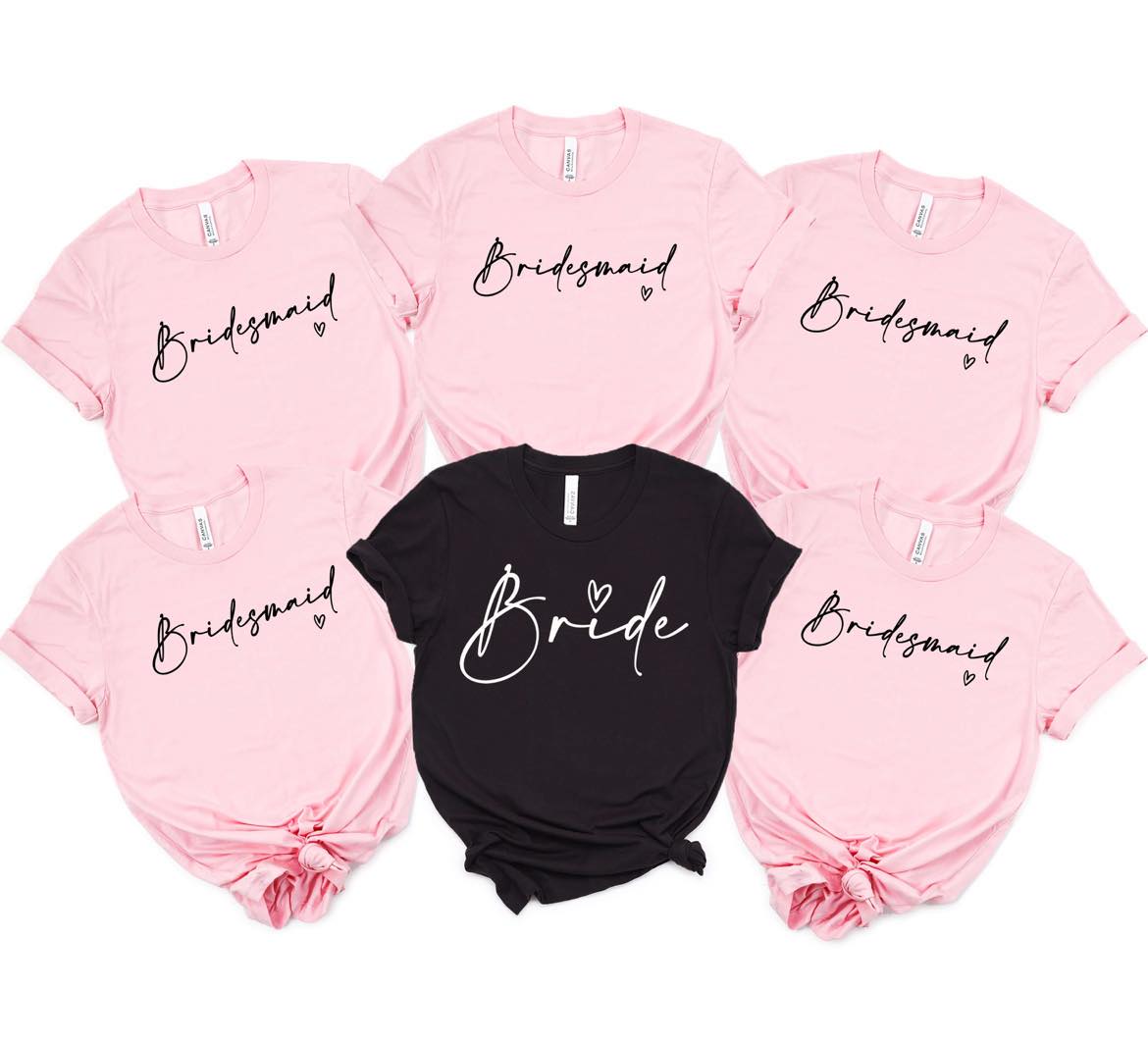 Bride and Bridesmaid Bachelorette T-shirts