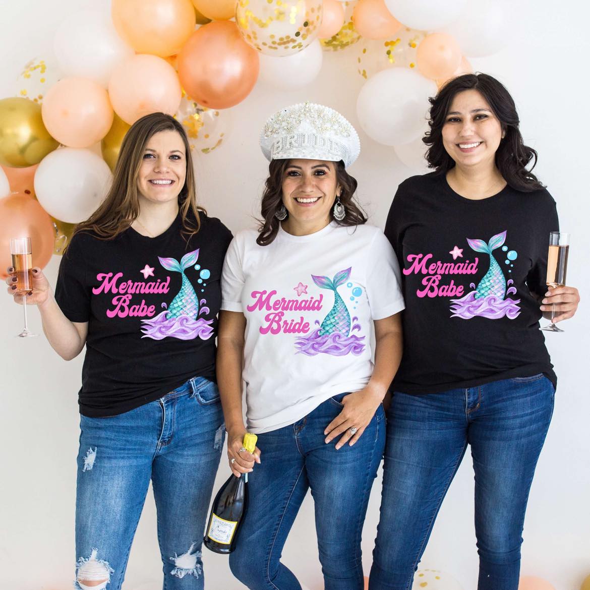Mermaid Babe & Mermaid Bride T shirts