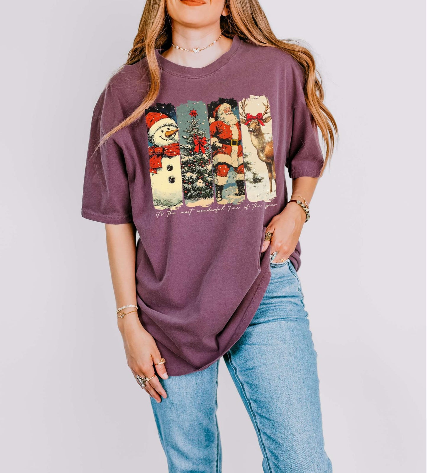Vintage Christmas in Comfort Colors Berry