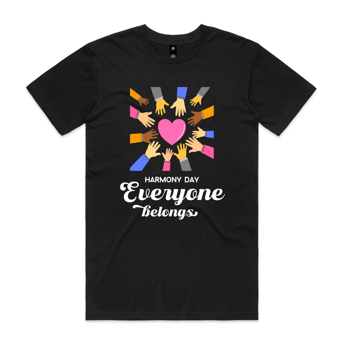 Harmony Day Heart and Hands tee