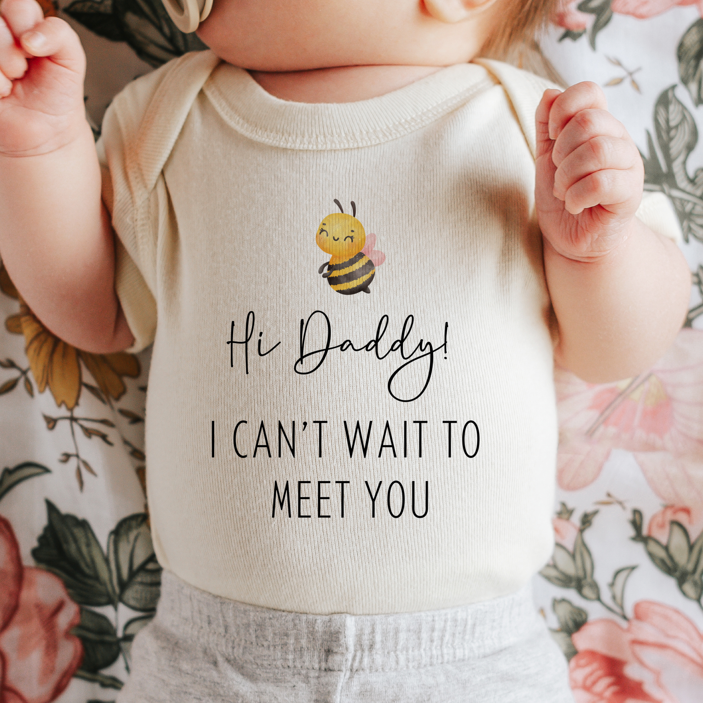 Hi Daddy Surprise Baby Onepiece for Pregnancy Announcement