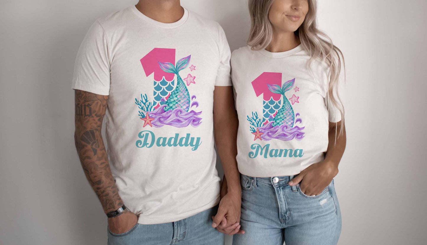 Personalized Mermaid Birthday Shirts
