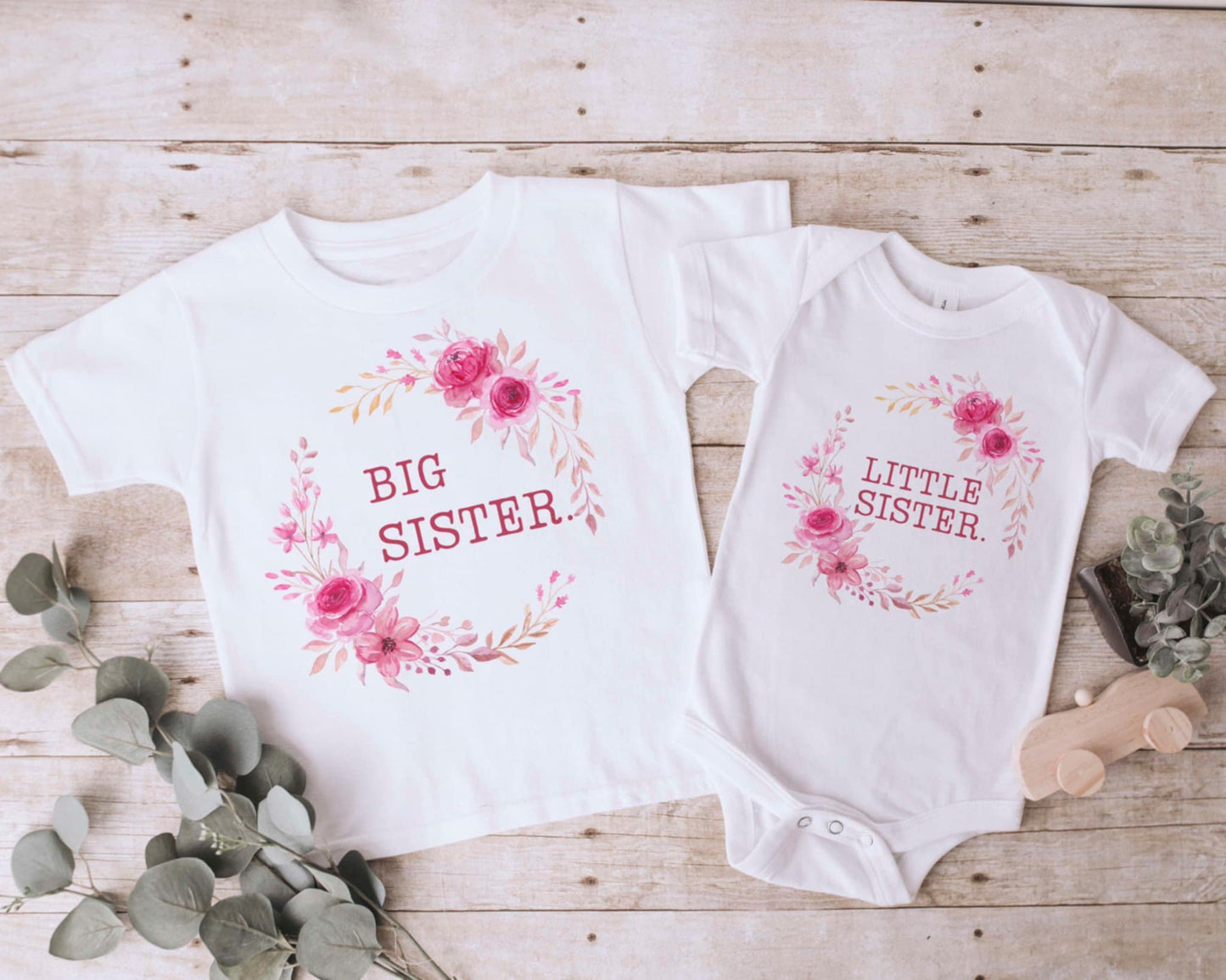 Big Sister Pink Floral Shirt