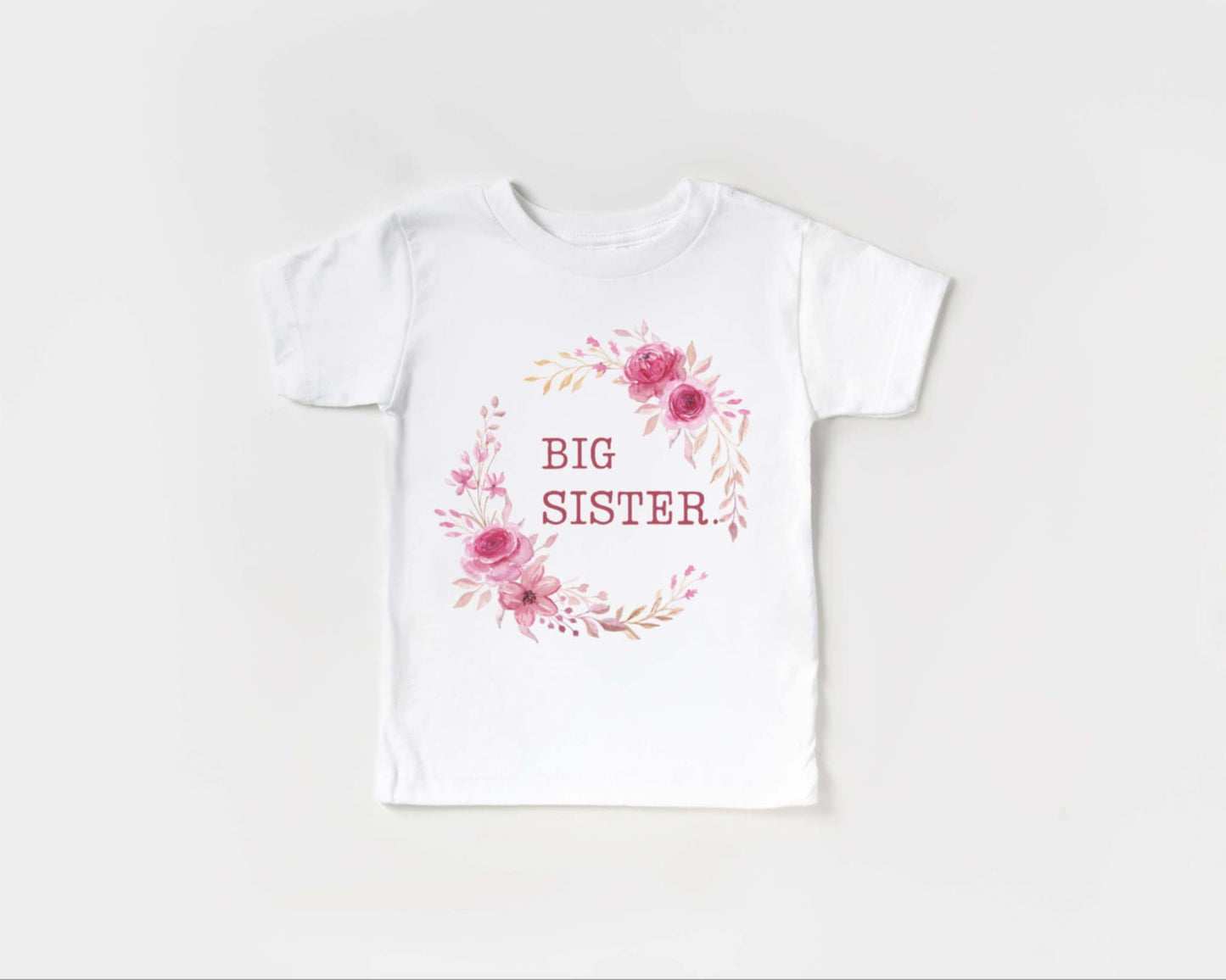 Big Sister Pink Floral Shirt