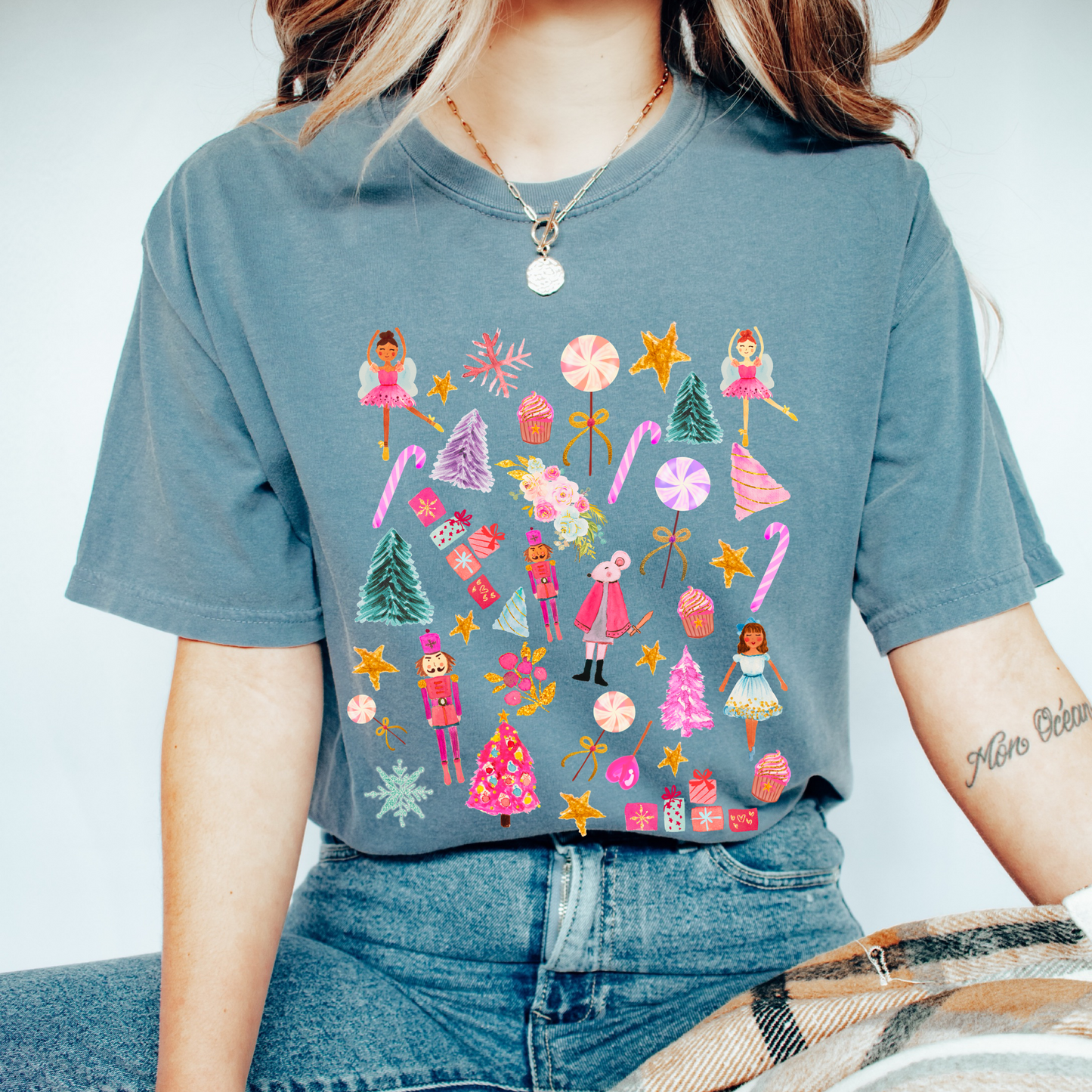 The Nutcracker Christmas Collage T shirt in Comfort Colours