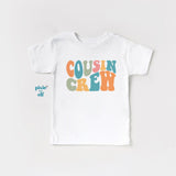 Front view of Cousin Crew Shirt in white