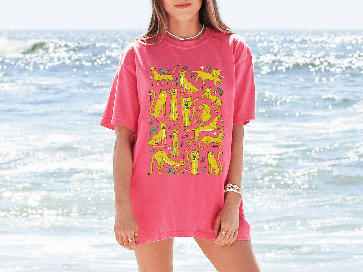 Yellow Leopard Graphic Shirt