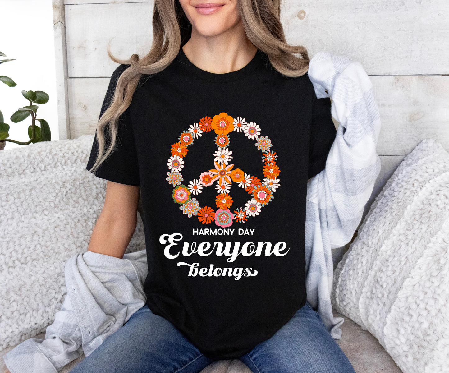 Harmony day Floral Peace Tee