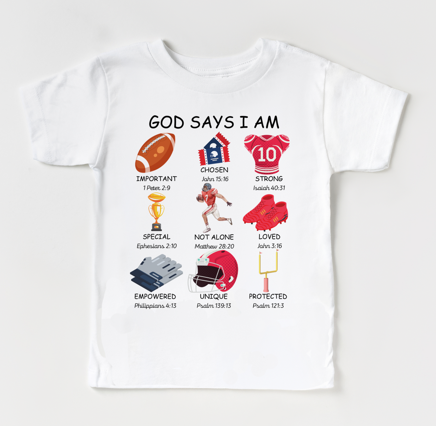 Self Affirmation T Shirts Collection God Says Iam 5