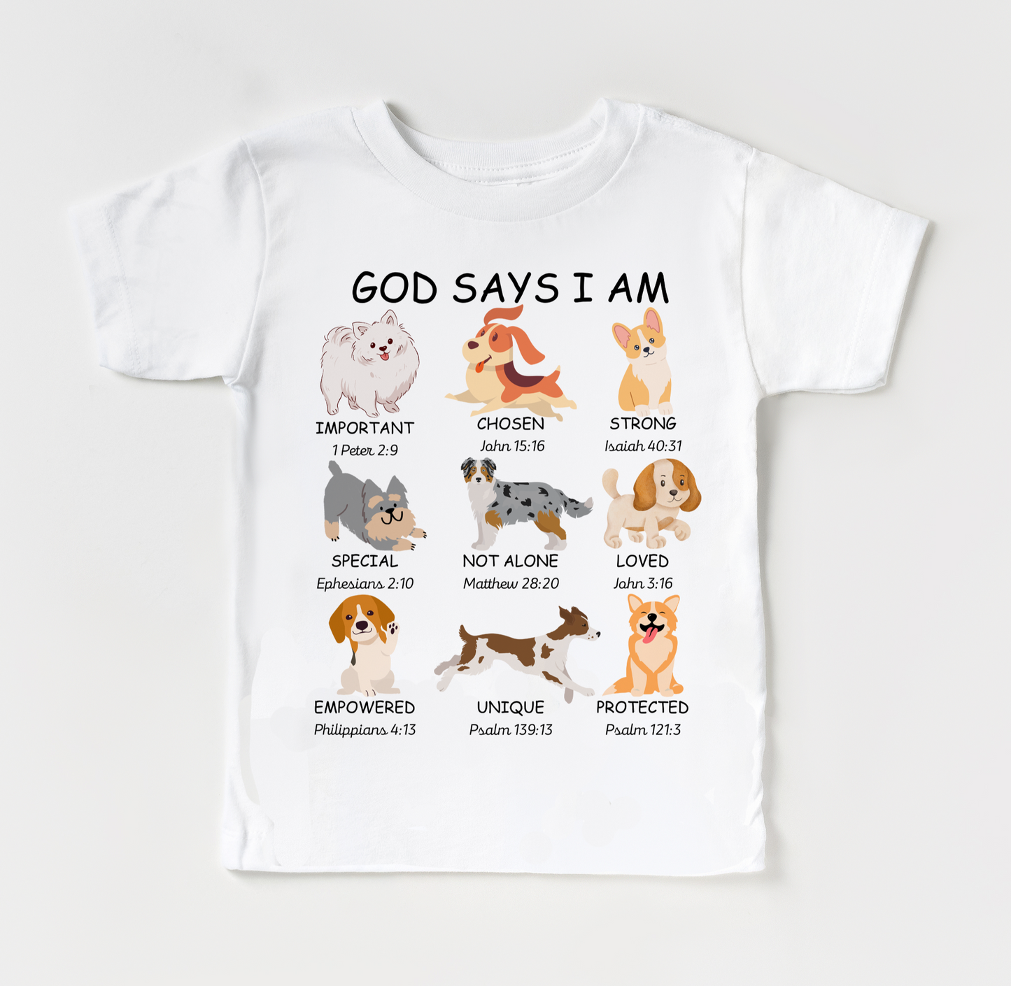 Pink T-shirt with print God says I am
