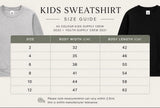Kids Sweatshirt Size Chart