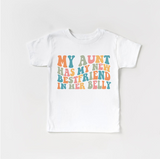 Retro Groovy Aunt Pregnancy Announcement T-shirt