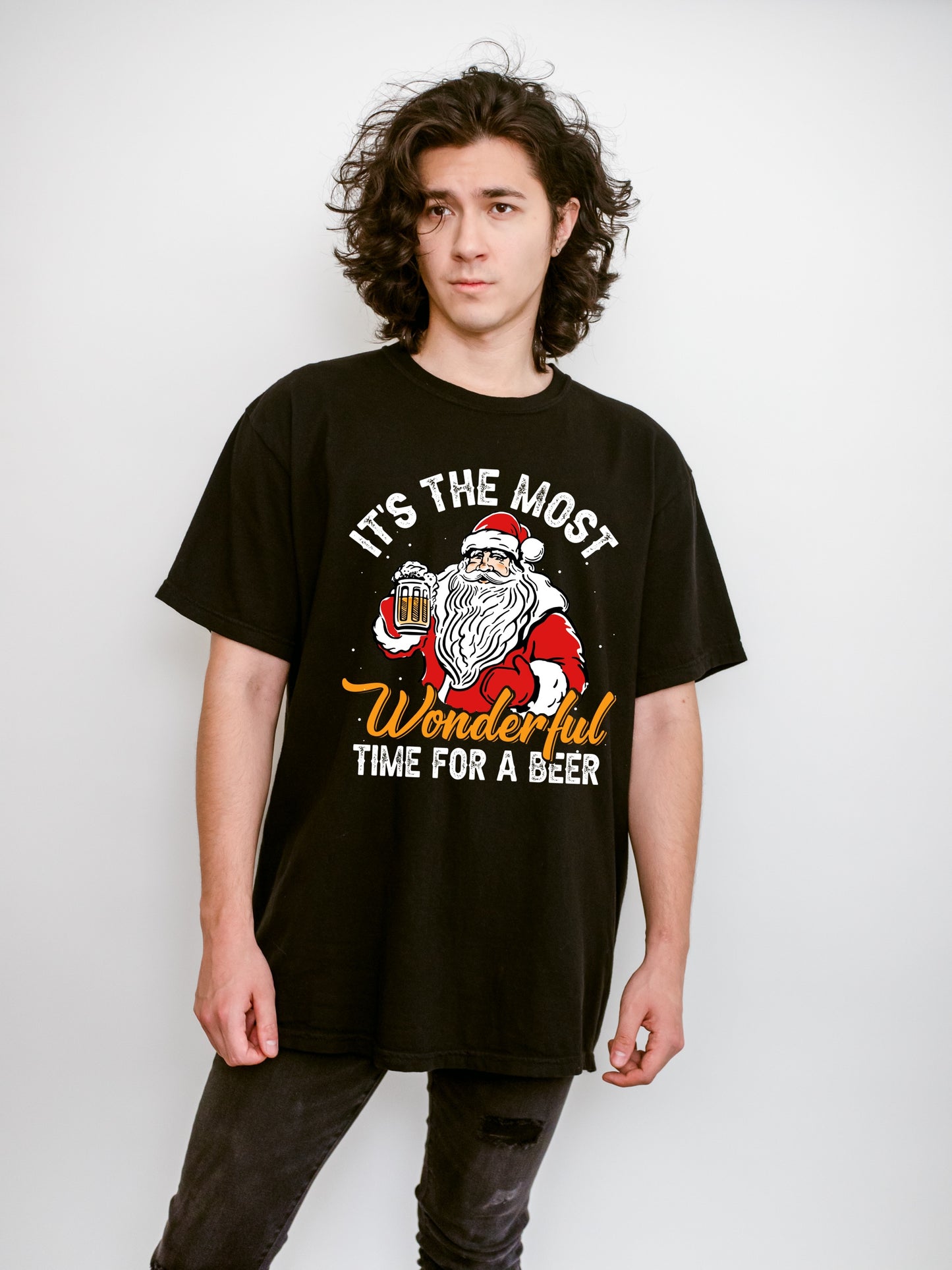 Men’s most Wonderful time for a Beer Christmas shirt