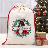 Santa sack with monogram letter of the first name