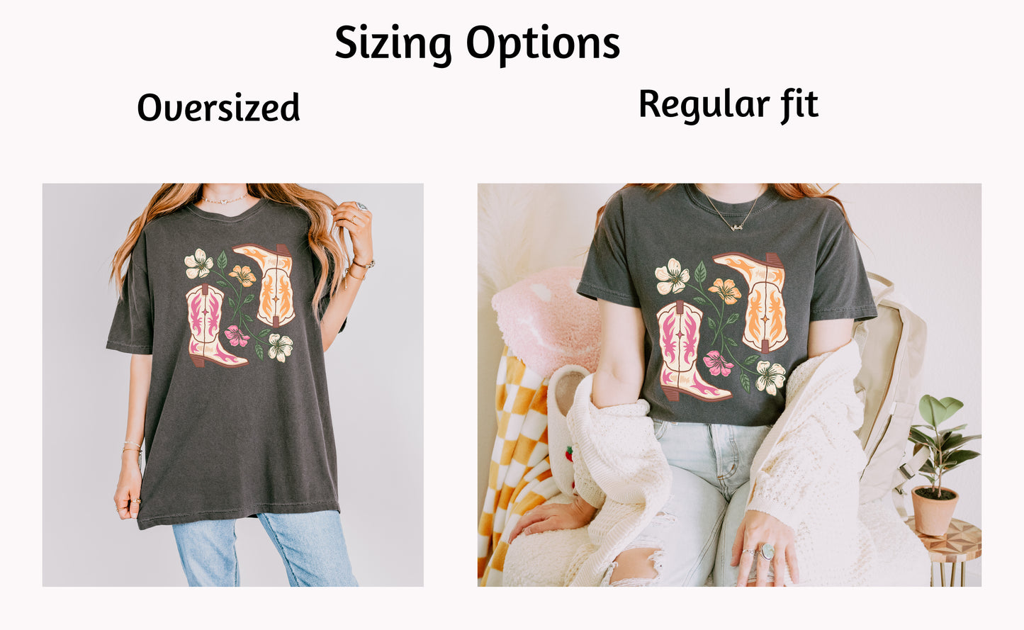 Boho cowgirl shirt in Comfort Colors