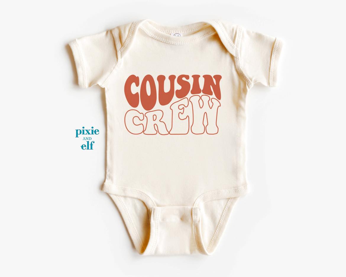 Cousin Crew Bold Red Text T-Shirt