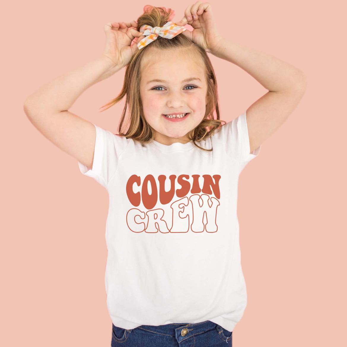 Cousin Crew Bold Red Text T-Shirt