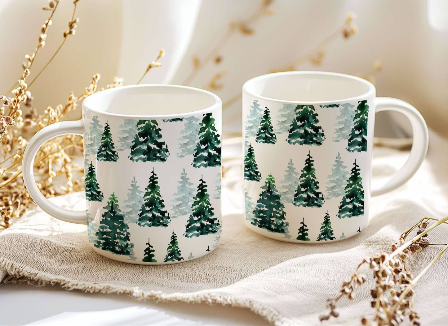 Green Christmas Tree mug