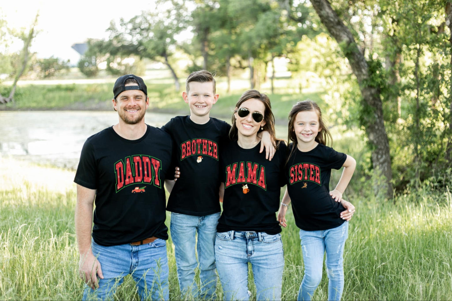 Family Christmas shirts in Black