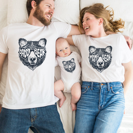 Daddy Bear, Baby Bear and Mama Bear Shirt and bodysuit