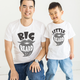 Big Beard, Little Beard Dad and child matching t shirt