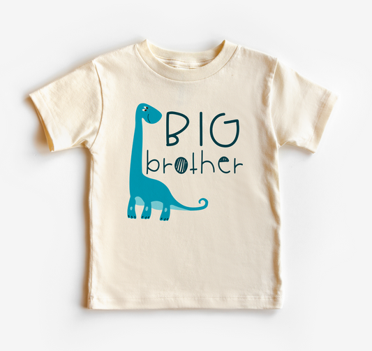 Big Brother with Dinosaur t shirt in Natural