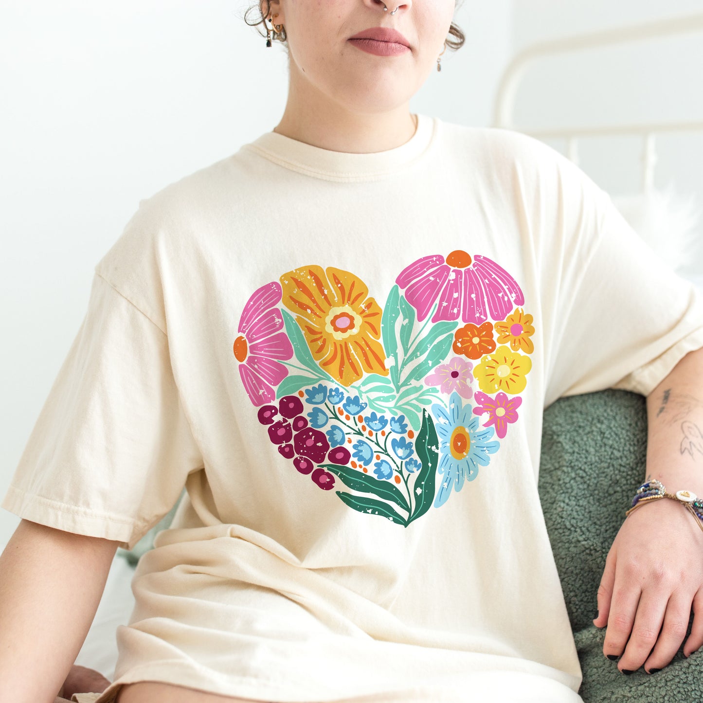 Boho Flower Heart Shirt