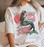 A Little Salty Mermaid T shirt in Comfort Colors Ivory