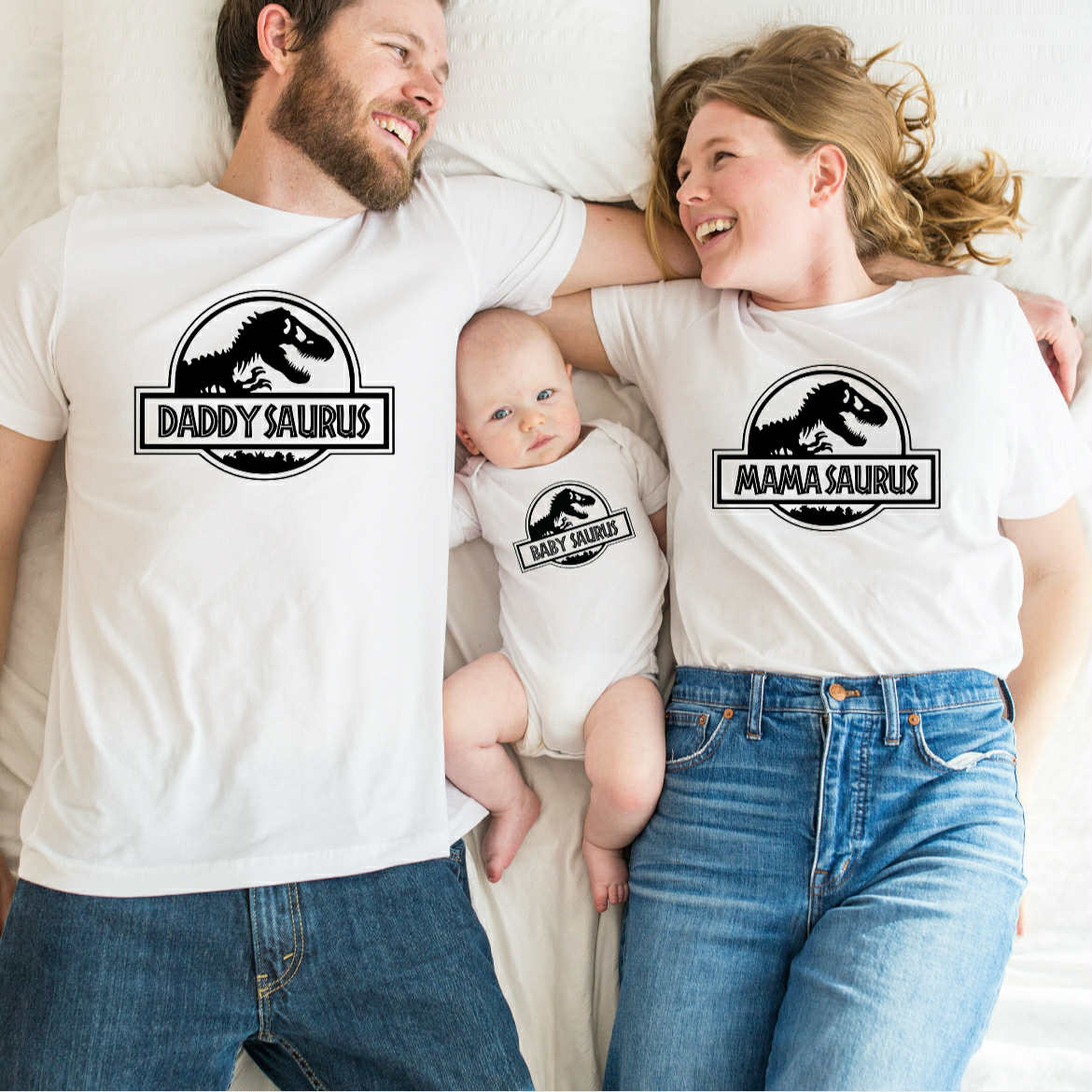 Daddysaurus, Mamasaurus and Babysaurus Tshirt