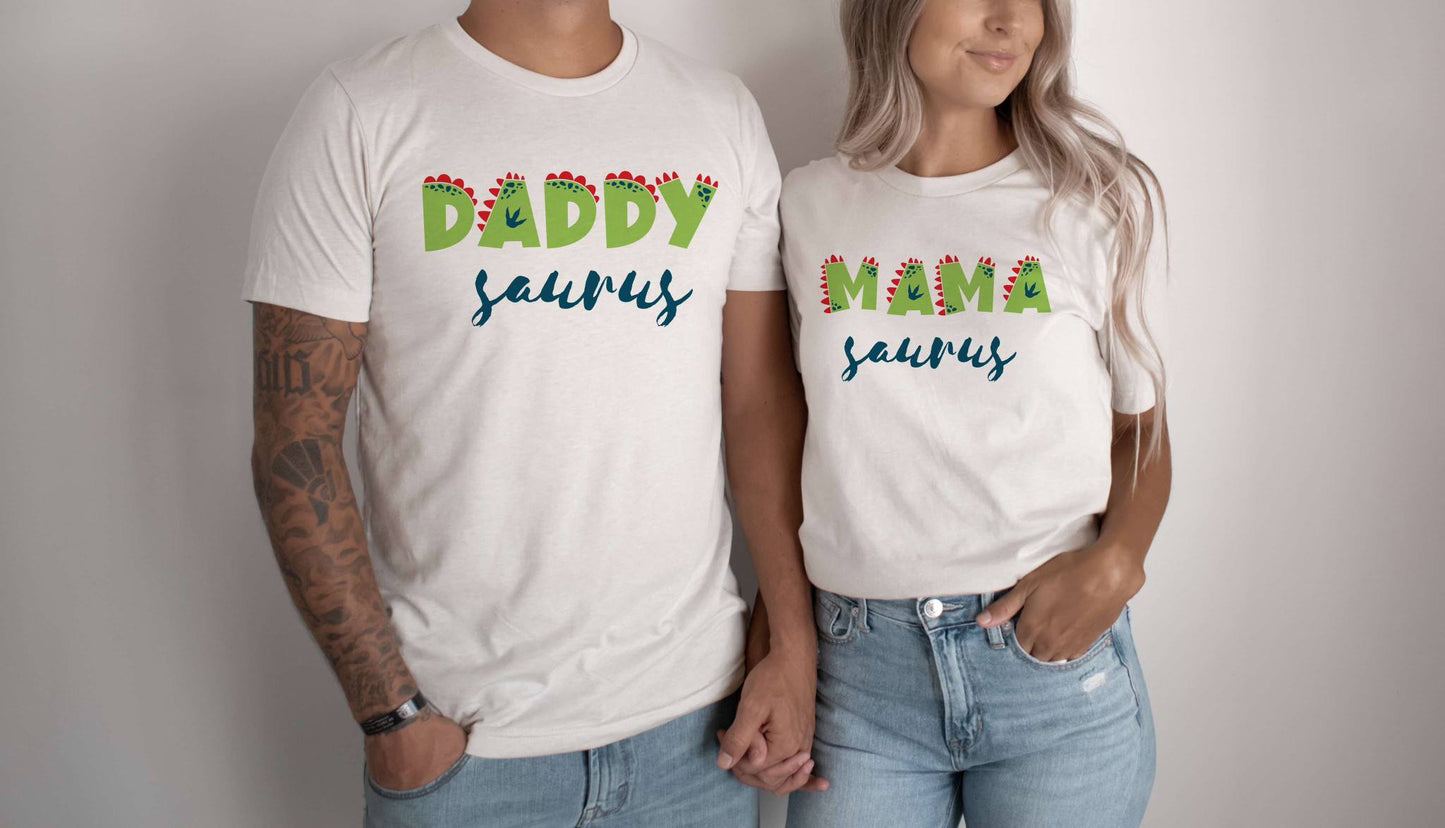 One Saurus Birthday Matching Shirts
