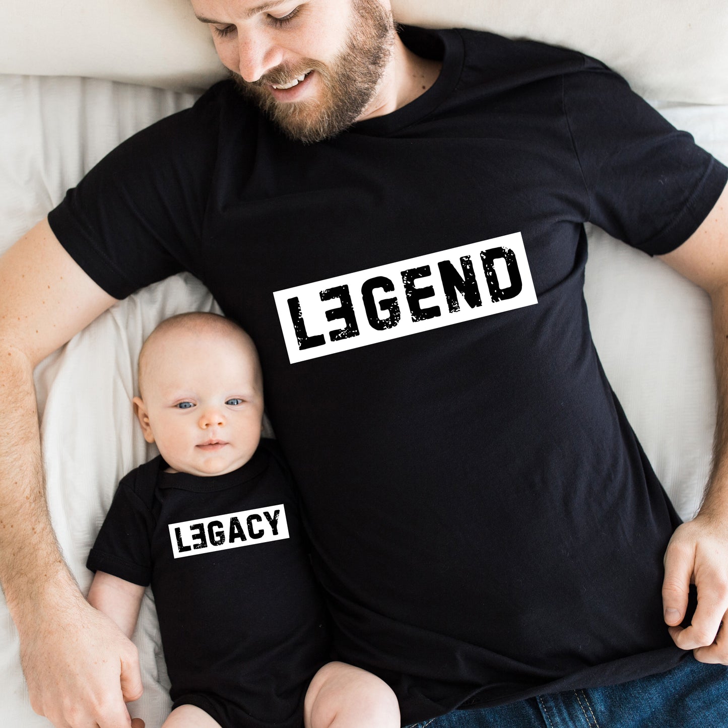The Legend and The Legacy Dad and Child shirts