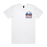 front view of baseball dad shirt