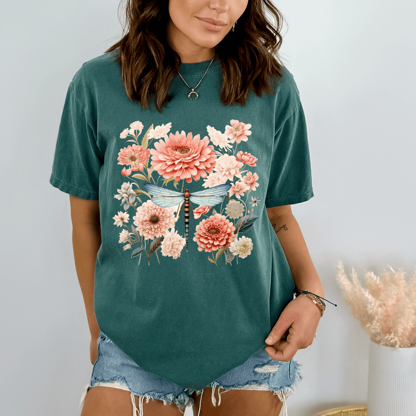 Flowers Boho shirt in Comfort Colors