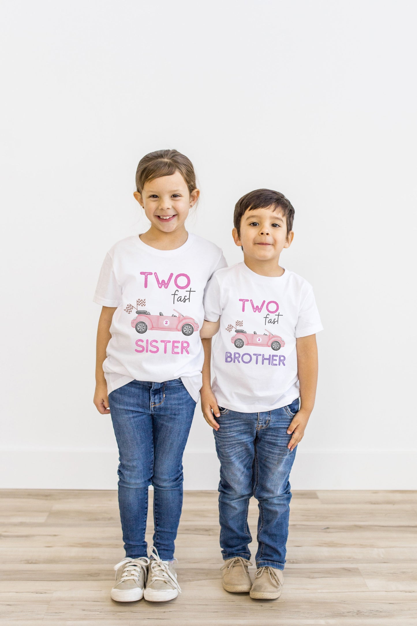 Two fast pink birthday shirt