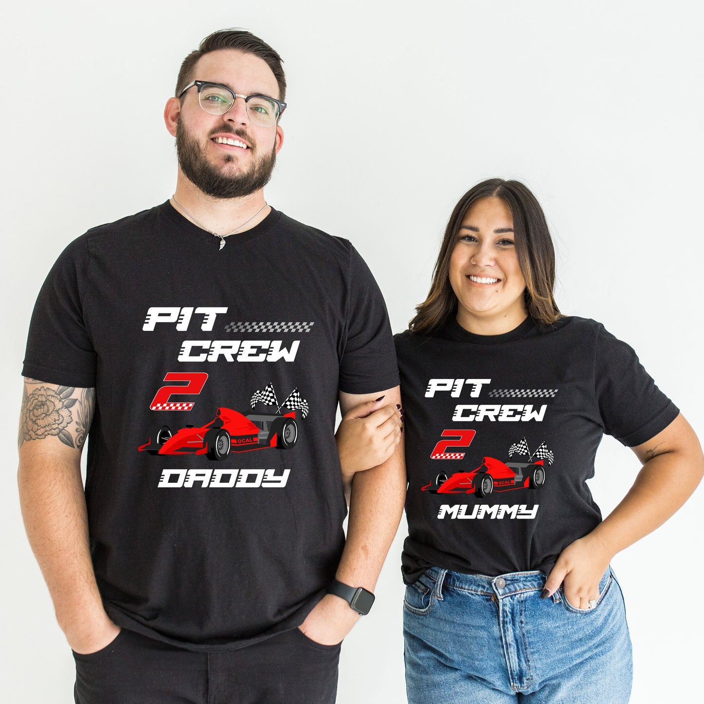 Two Fast Pit Crew Birthday shirts