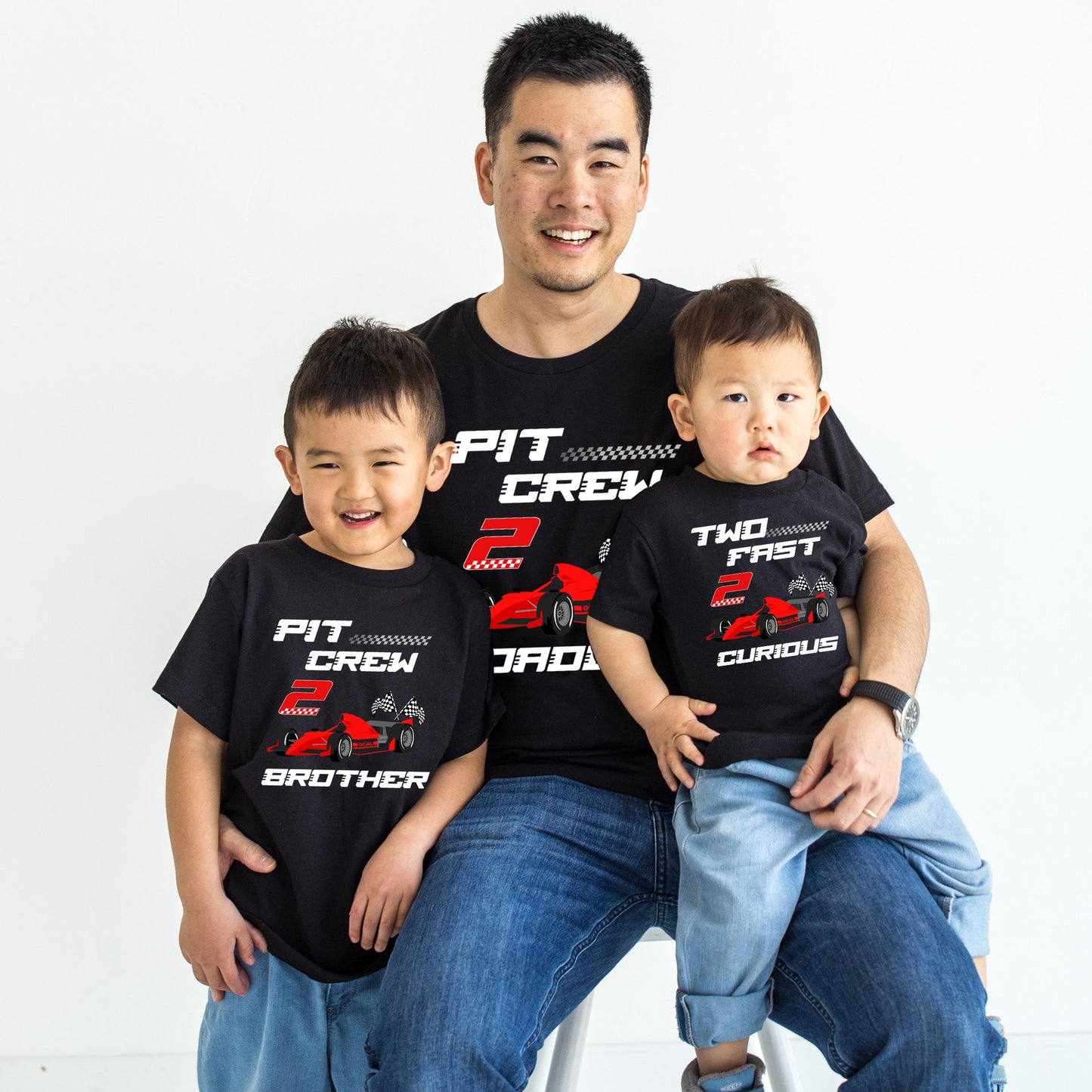 Two Fast Pit Crew Birthday shirts