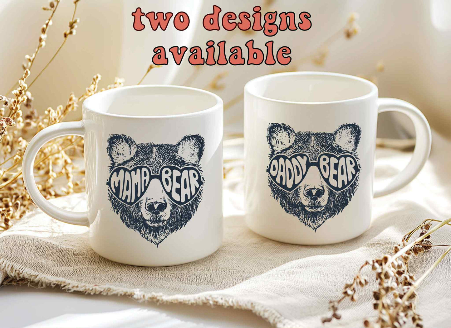 Daddy Bear and Mama Bear Mugs